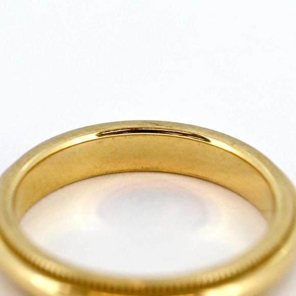 Tiffany Ring Milgrain Band K18PG Pink Gold Women's - Picture 7 of 7